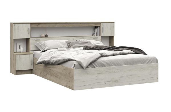 Спальня БАССА КР 552 кровать с прикров бл (Серый)