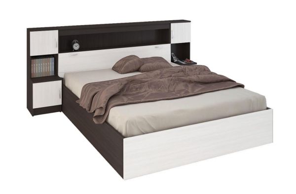 Спальня БАССА КР 552 кровать с прикров бл (Венге)