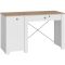Джастин Стол письменный 12.154 (Белый PE шагрень, Дуб Белый exclusive OW D4430)