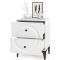 Валенсия Тумба прикроватная 13.291 (Белый PE шагрень, белая шагрень ПВХ)