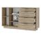 ДАЛЛАС КМ 01 Комод 1704 4 ящика (Софт графит, дуб каньон)