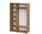 Шкаф трехстворчатый (Дуб Золотой / Белый Матовый)