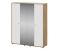 Шкаф четырёхстворчатый (Дуб Золотой / Белый Матовый)