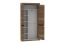 КМ "Гарда" Дуб Галифакс табак Шкаф для одежды 2-х дверный NEW (4уп)