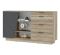 ДАЛЛАС КМ 01 Комод 1704 4 ящика (Софт графит, дуб каньон)